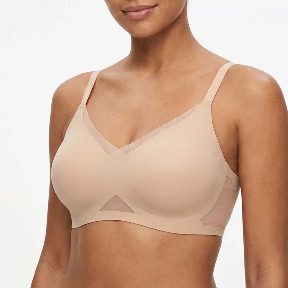 Honeylove Crossover Bra Sand Tan Wireless Seamless Support Size XL